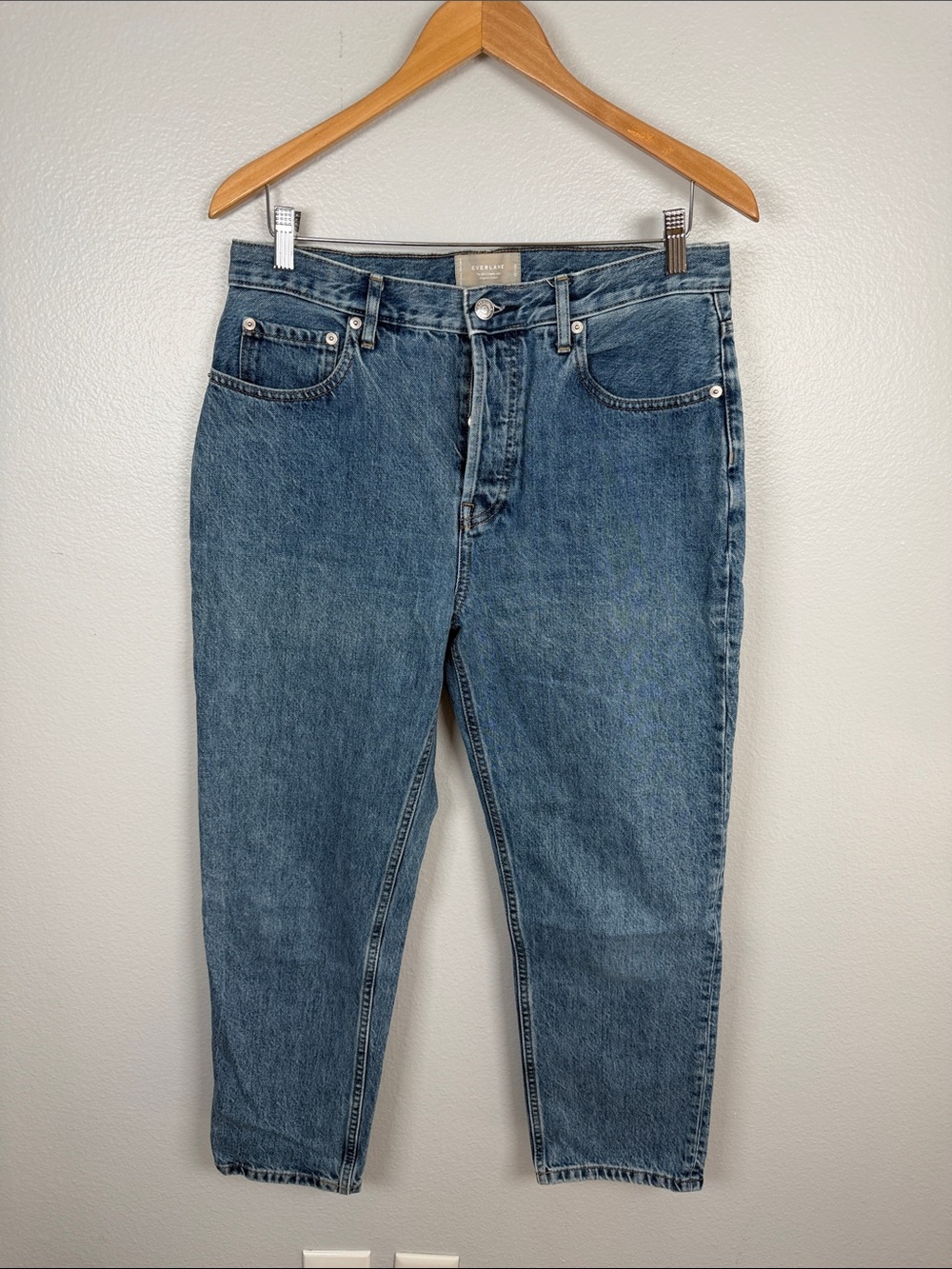 Everlane The 90’s Cheeky Cropped Button Fly Jean Organic Cotton Size 30